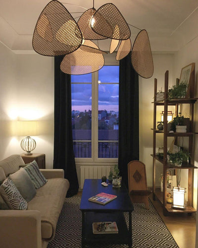 Ariinora Pendant Light Rattan Swag Industrial