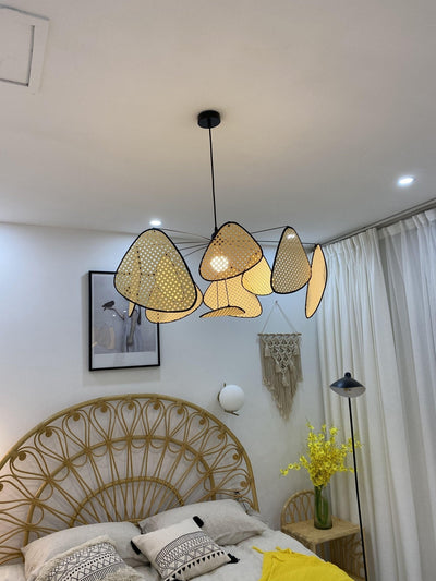 Ariinora Pendant Light Rattan Swag Industrial