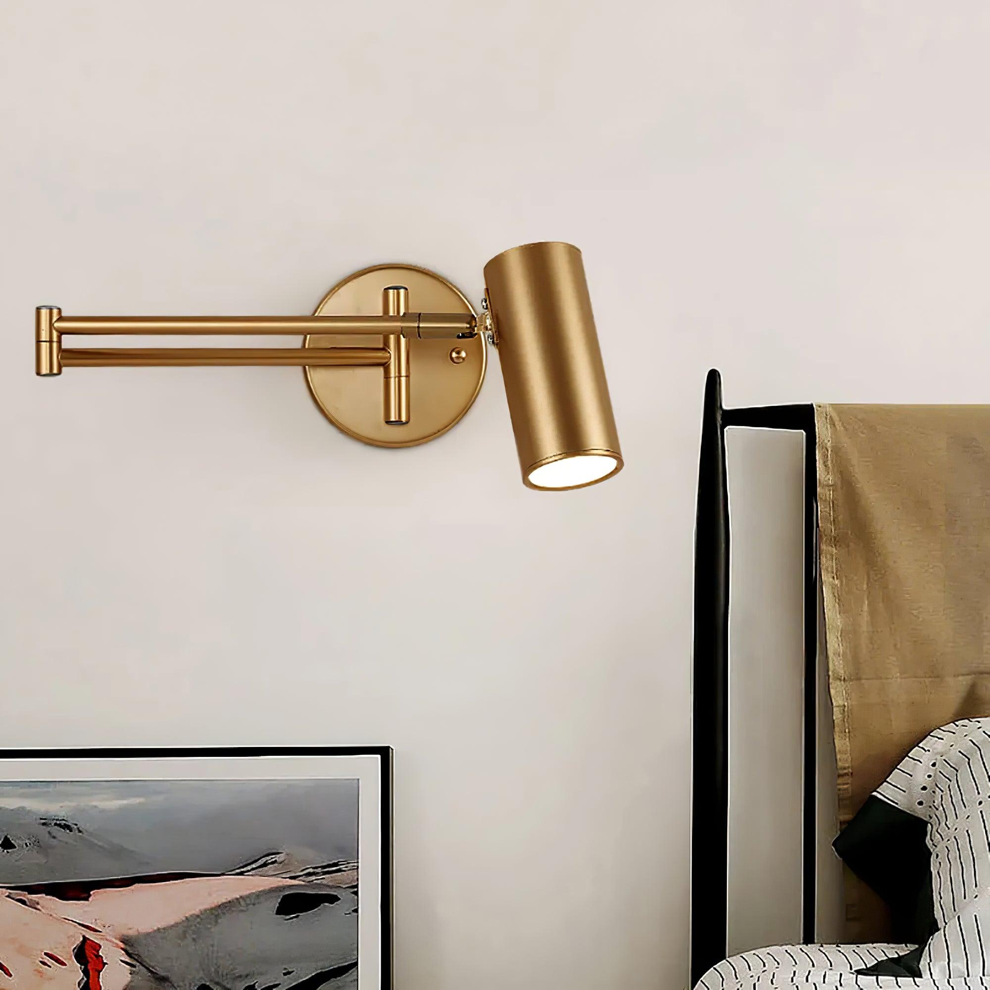 Auraelle Wall Sconce Brass Swing Arm Adjustable