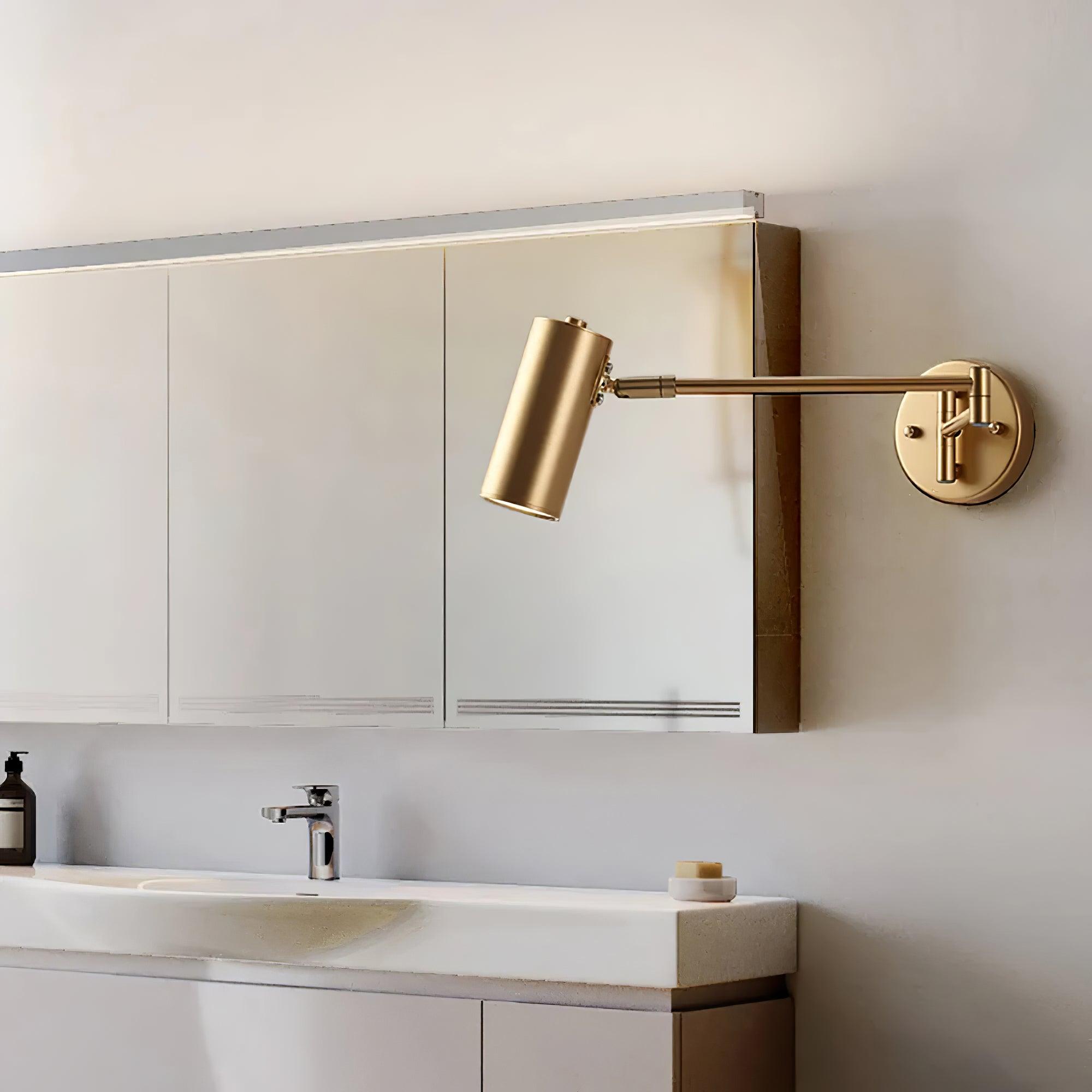 Auraelle Wall Sconce Brass Swing Arm Adjustable