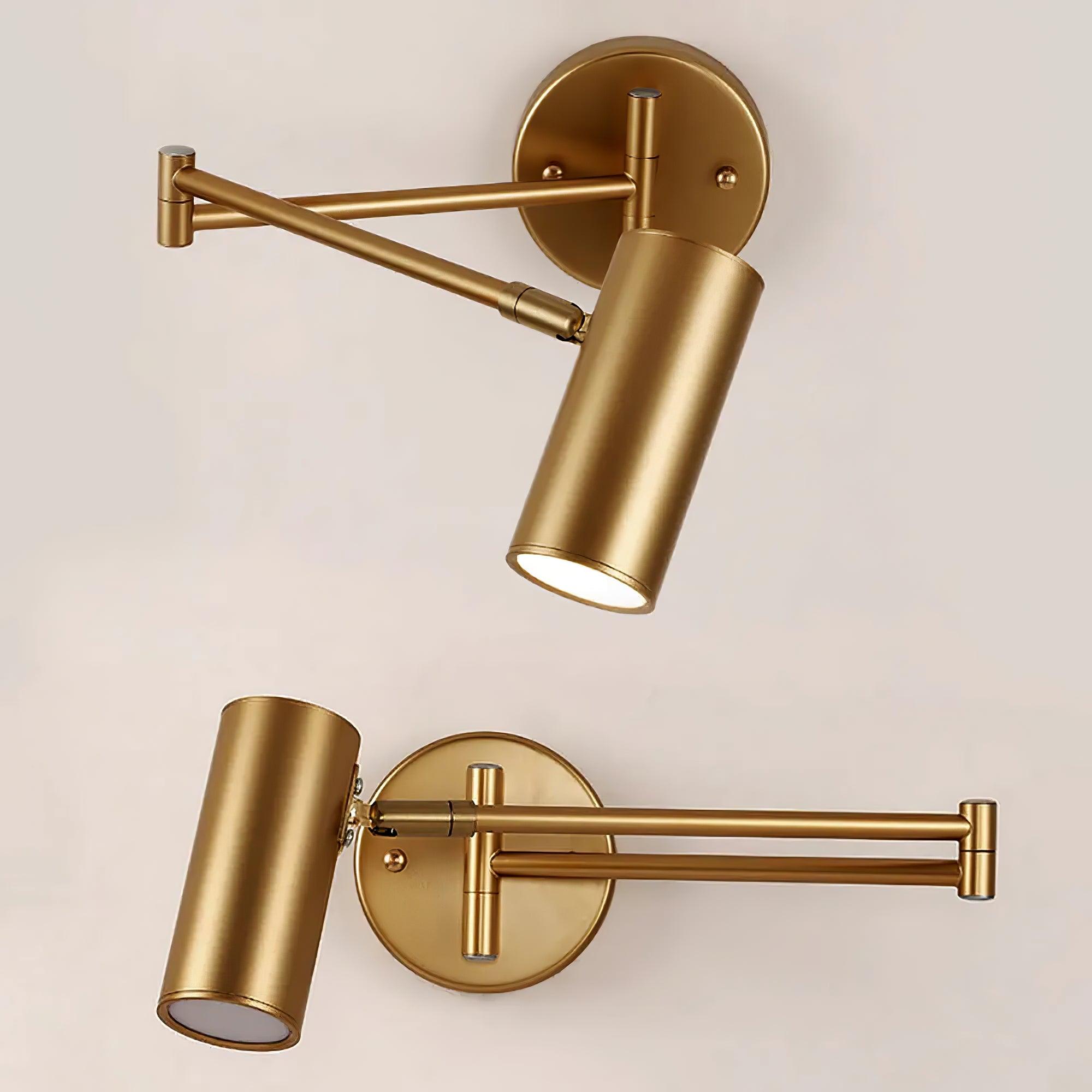 Auraelle Wall Sconce Brass Swing Arm Adjustable