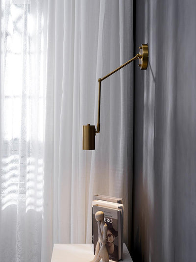 Auraelle Wall Sconce Brass Swing Arm Adjustable