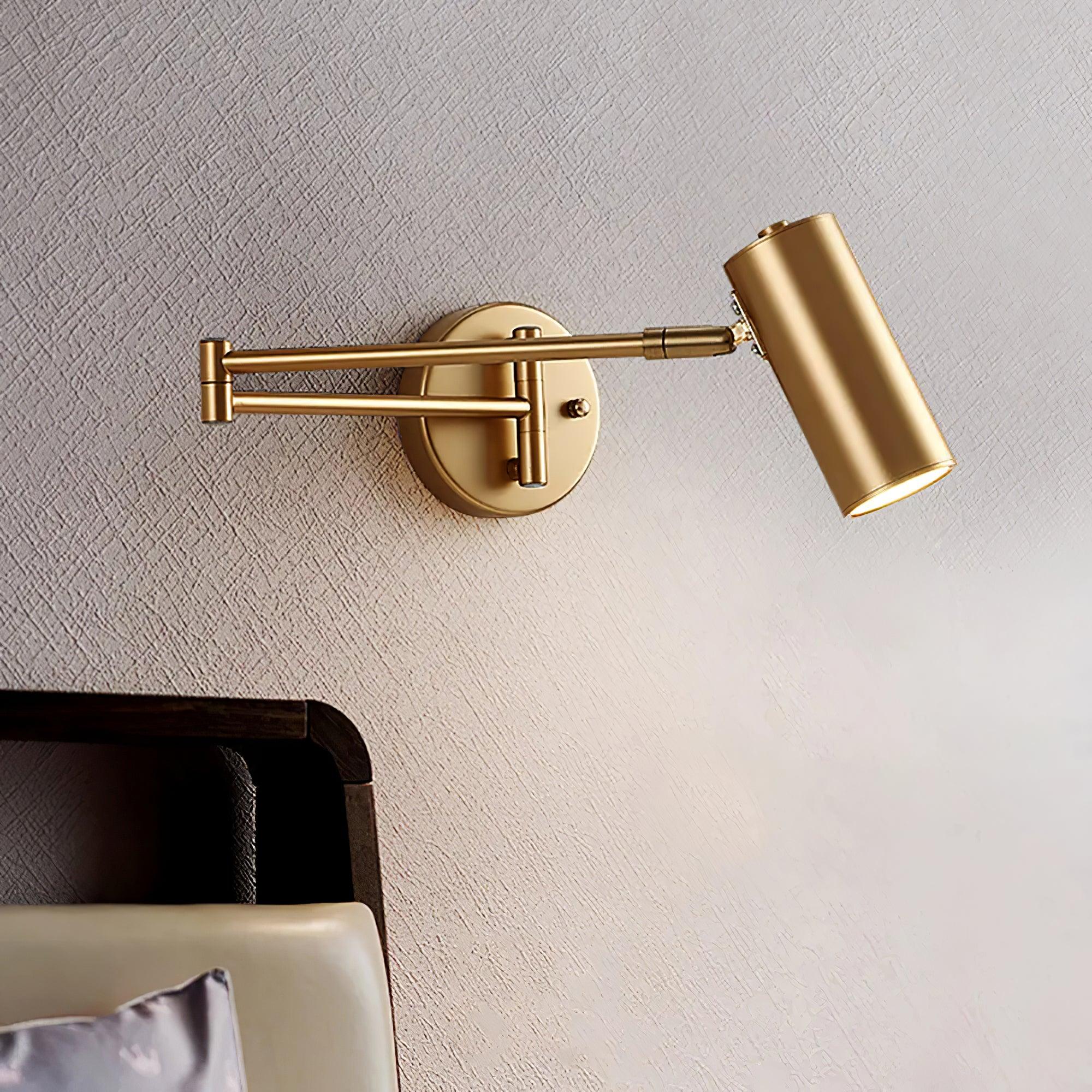 Auraelle Wall Sconce Brass Swing Arm Adjustable