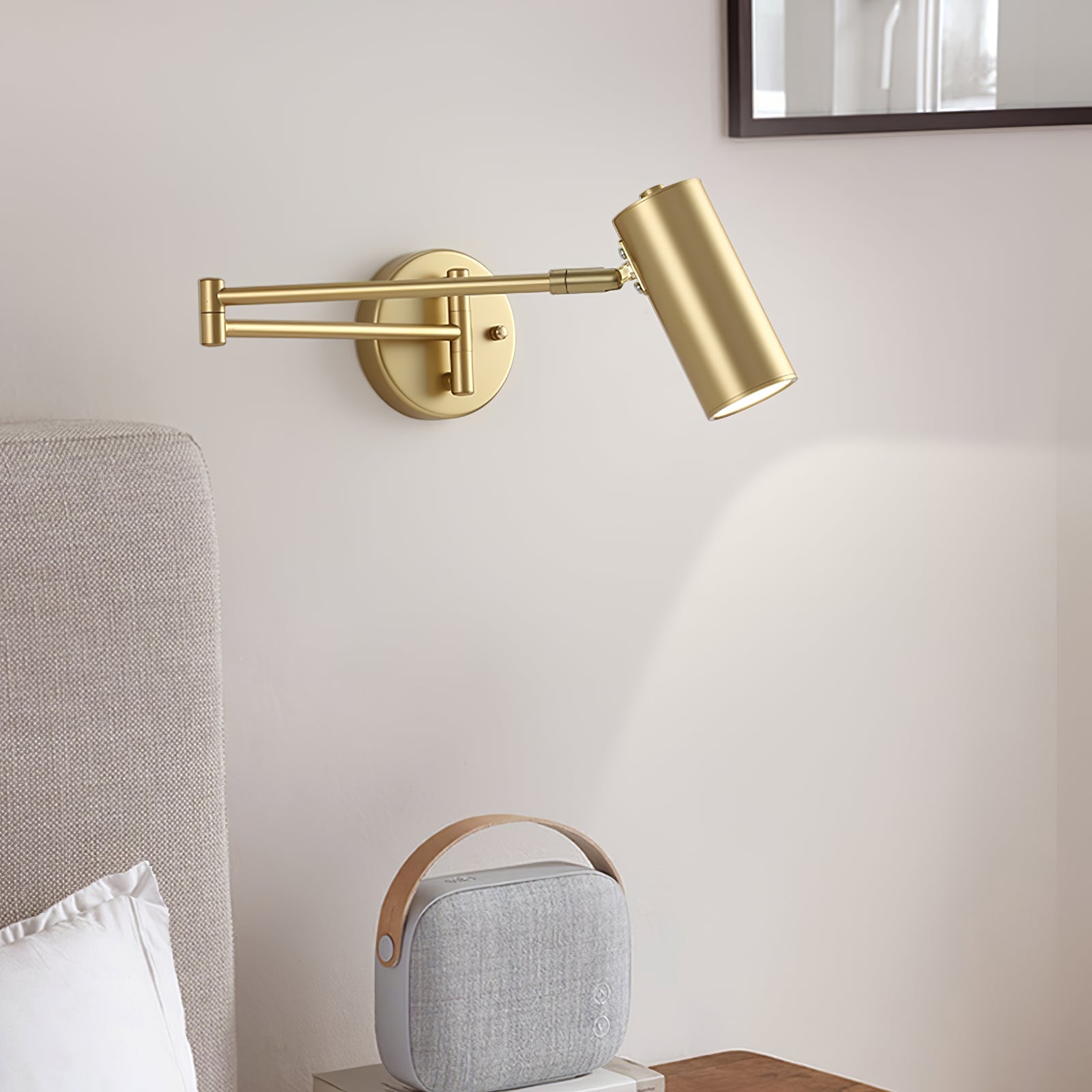 Auraelle Wall Sconce Brass Swing Arm Adjustable
