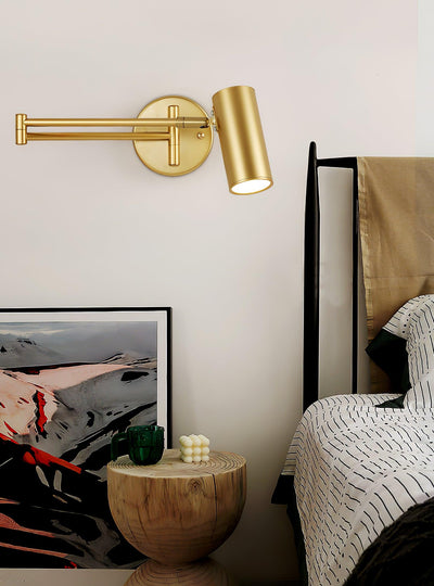 Auraelle Wall Sconce Brass Swing Arm Adjustable