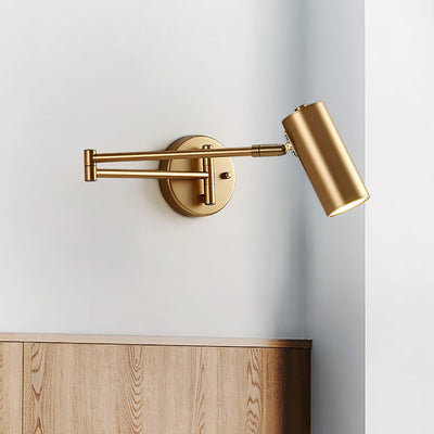 Auraelle Wall Sconce Brass Swing Arm Adjustable