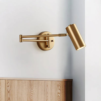 Auraelle Wall Sconce Brass Swing Arm Adjustable