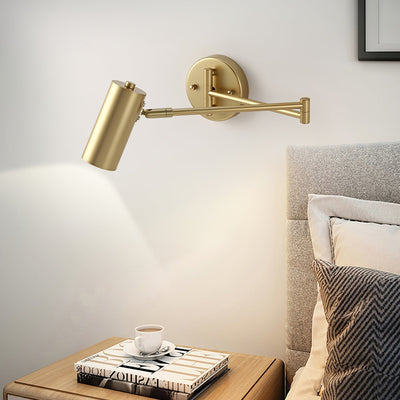Auraelle Wall Sconce Brass Swing Arm Adjustable