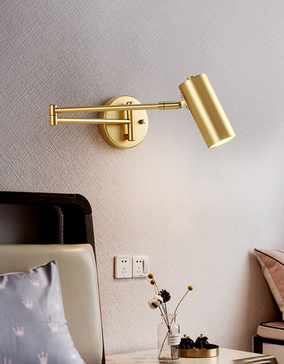Auraelle Wall Sconce Brass Swing Arm Adjustable