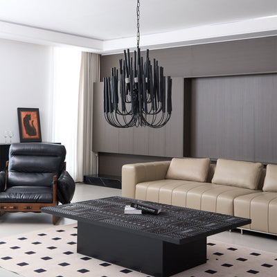 Nyphaiel Postmodern Luxury Wood Chandelier - Neutral Decor