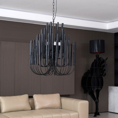 Nyphaiel Postmodern Luxury Wood Chandelier - Neutral Decor