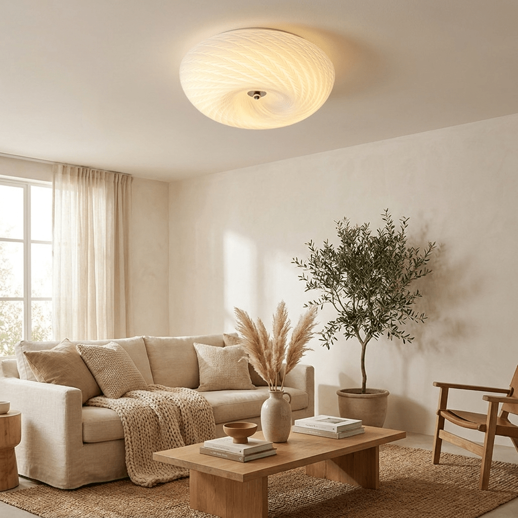 Swirl Glass Flush Mount