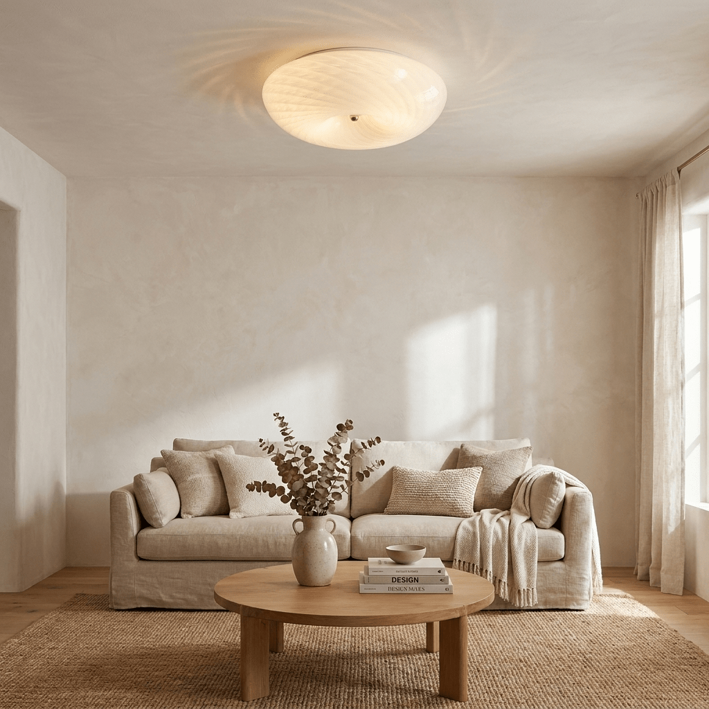 Swirl Glass Flush Mount