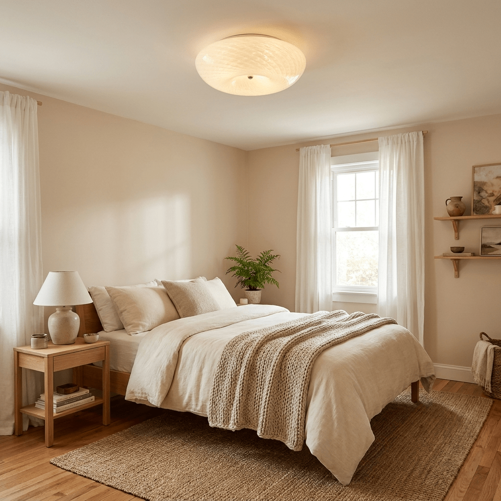 Swirl Glass Flush Mount