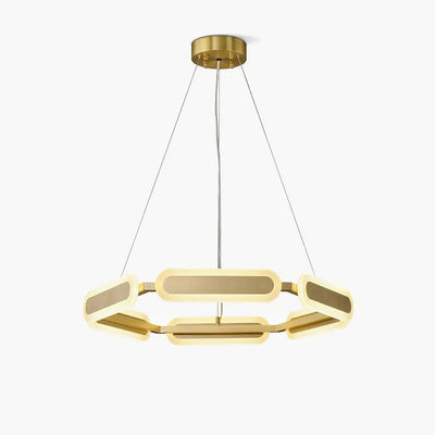 Din Chandelier Geometric Brass Ring