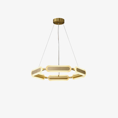 Din Chandelier Geometric Brass Ring