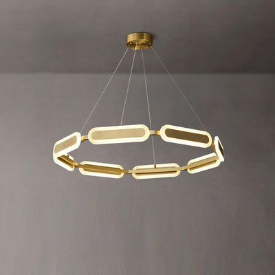 Din Chandelier Geometric Brass Ring