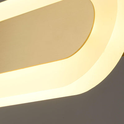 Din Chandelier Geometric Brass Ring
