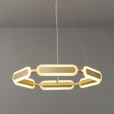 Din Chandelier Geometric Brass Ring