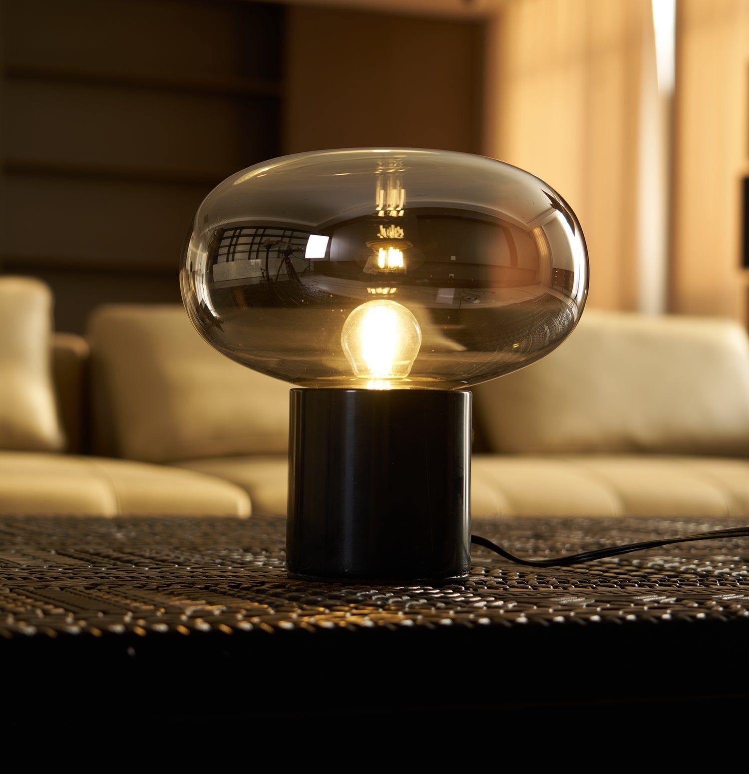 Rova Marble Industrial Table Lamp - Neutral Decor