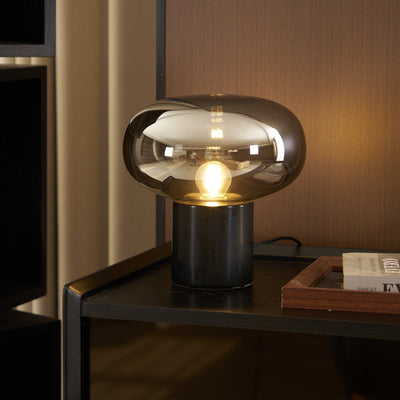 Rova Marble Industrial Table Lamp - Neutral Decor