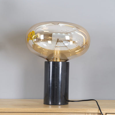 Rova Marble Industrial Table Lamp - Neutral Decor