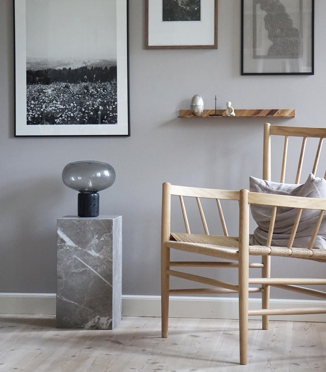 Rova Marble Industrial Table Lamp - Neutral Decor