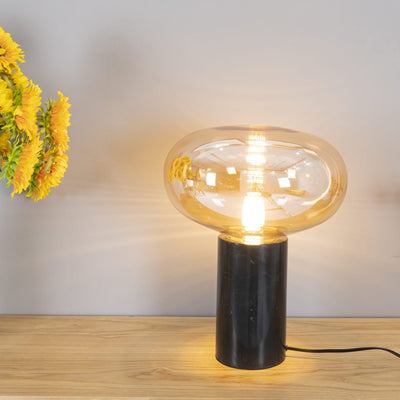 Rova Marble Industrial Table Lamp - Neutral Decor