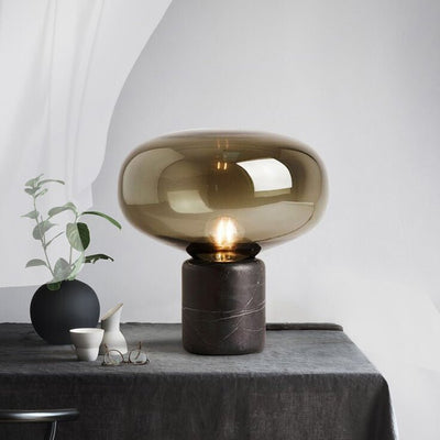 Rova Marble Industrial Table Lamp - Neutral Decor