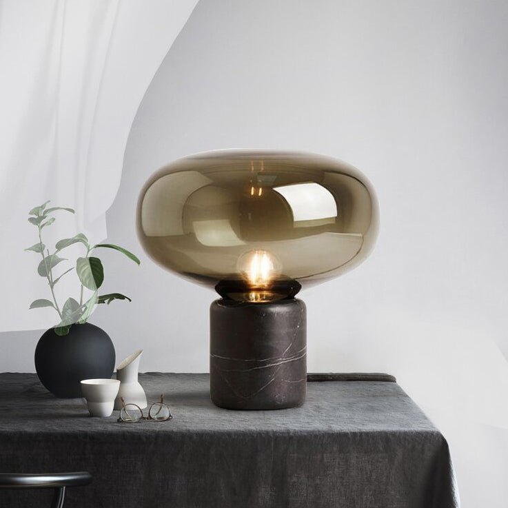 Rova Marble Industrial Table Lamp - Neutral Decor