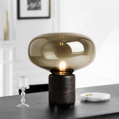 Rova Marble Industrial Table Lamp - Neutral Decor