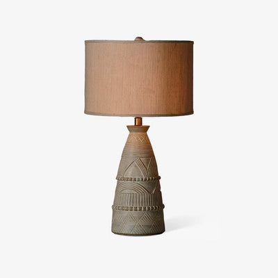 Zyra Rustic Wood Table Lamp