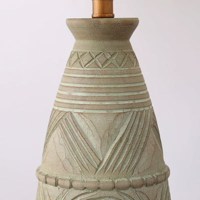 Zyra Rustic Wood Table Lamp