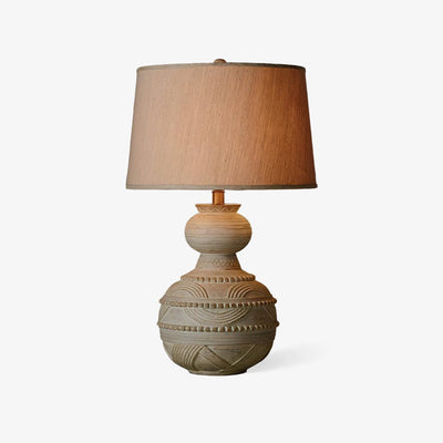Zyra Rustic Wood Table Lamp