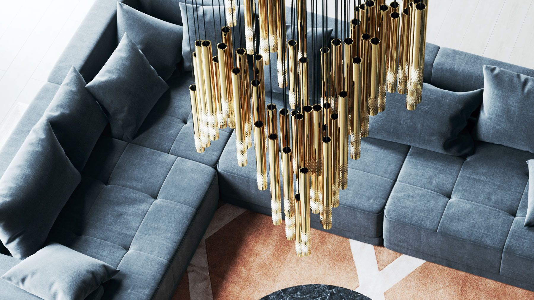 Rivinian Orchestral Cascade Chandelier