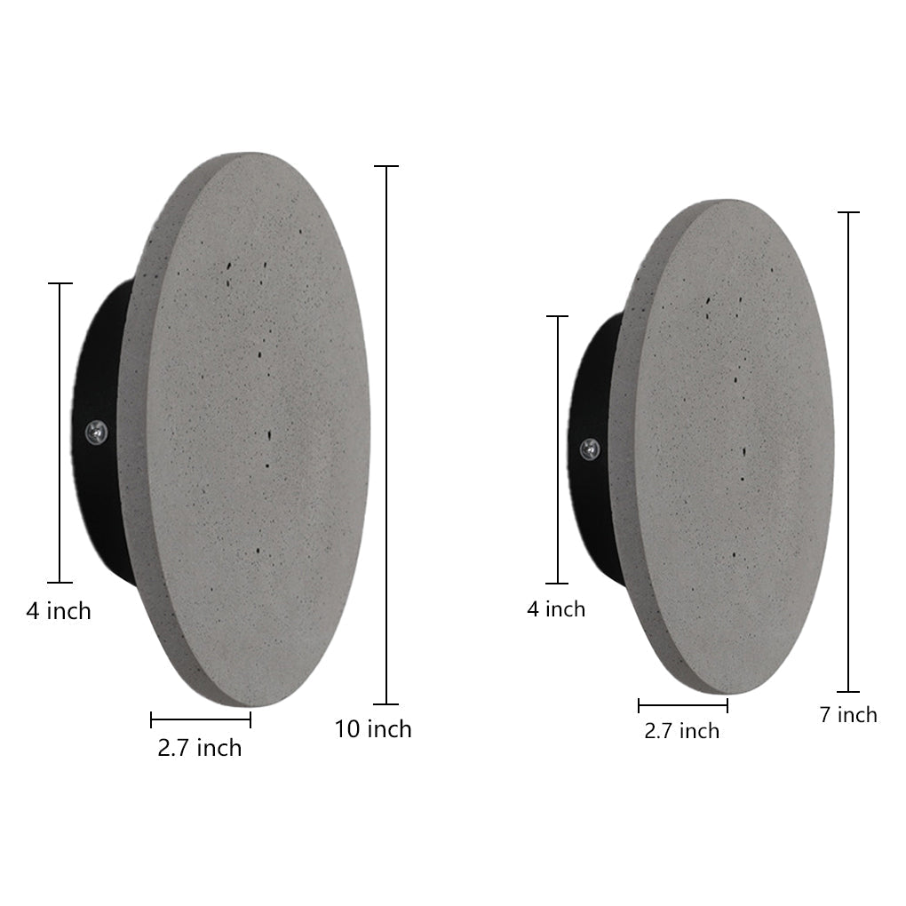 April Landscape Round LED Accent Concrete Outdoor Wall Flush Lights