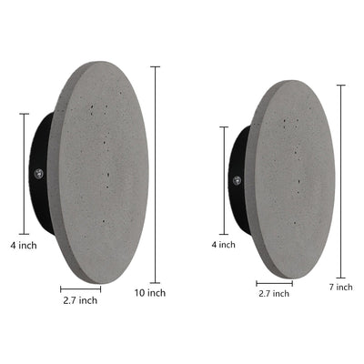 April Landscape Round LED Accent Concrete Outdoor Wall Flush Lights