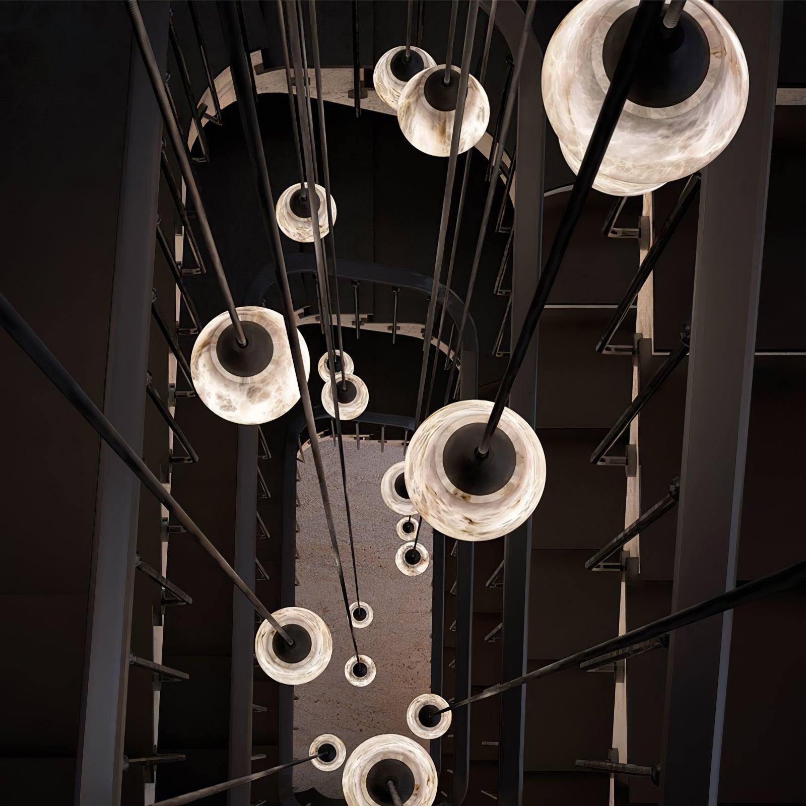 Aurevin Alabaster Cluster Chandelier