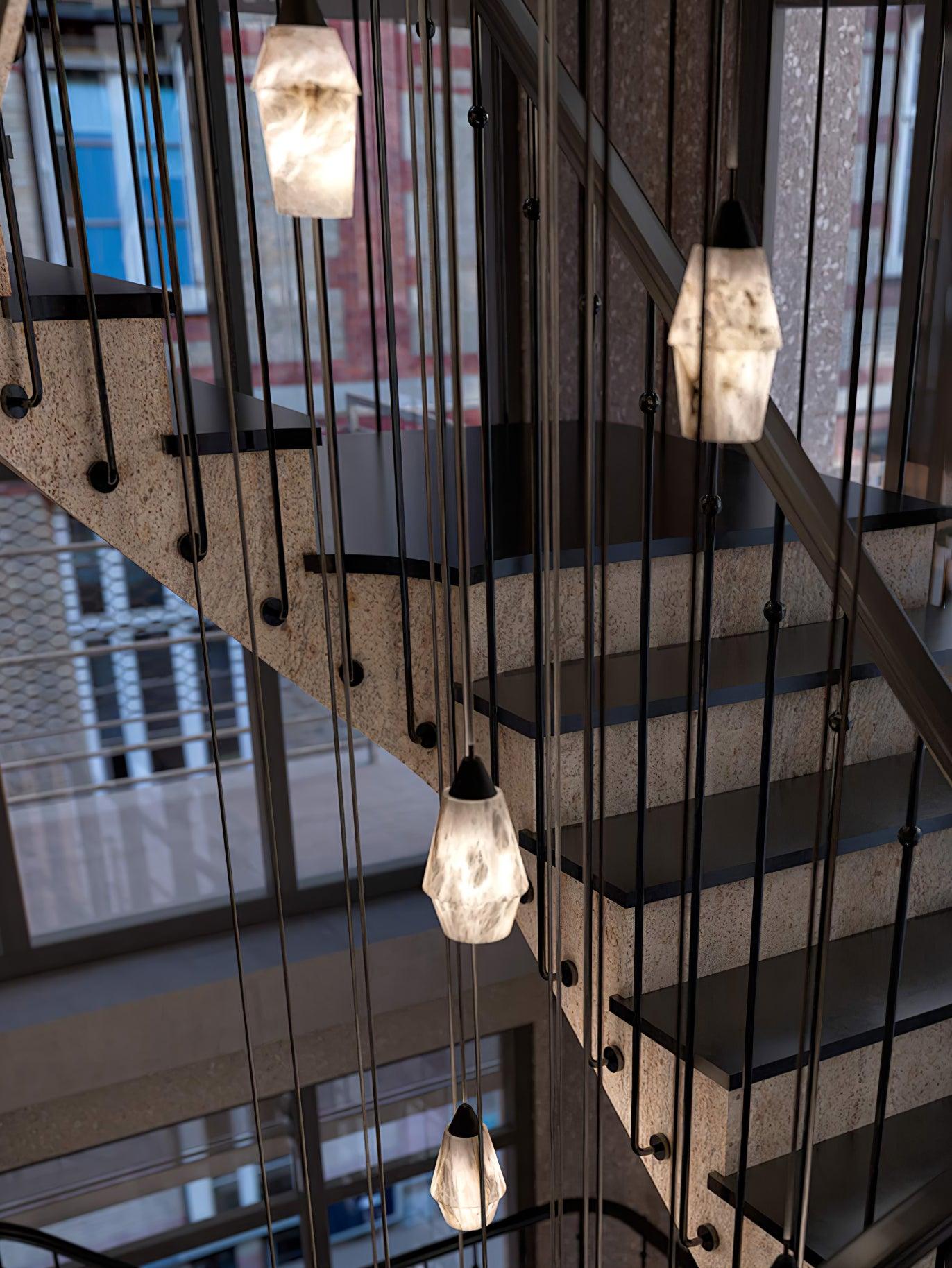 Aurevin Alabaster Cluster Chandelier