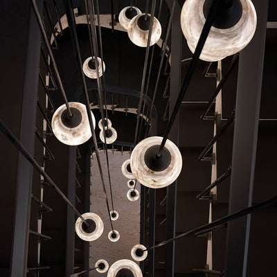 Aurevin Alabaster Cluster Chandelier