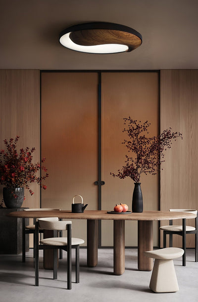Ivelor Modern Minimalist Balance Wood Ceiling Light