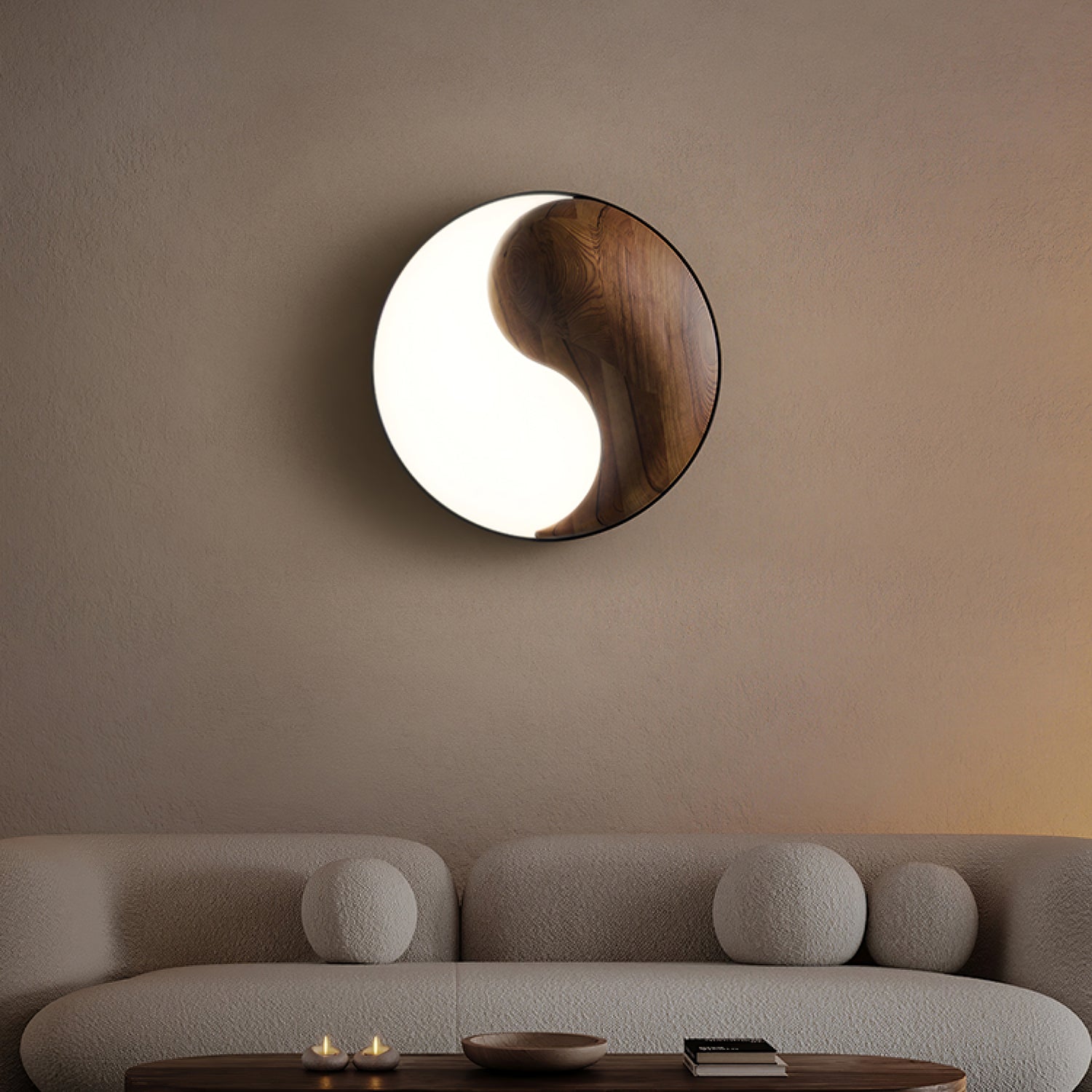 Ivelor Modern Minimalist Balance Wood Ceiling Light