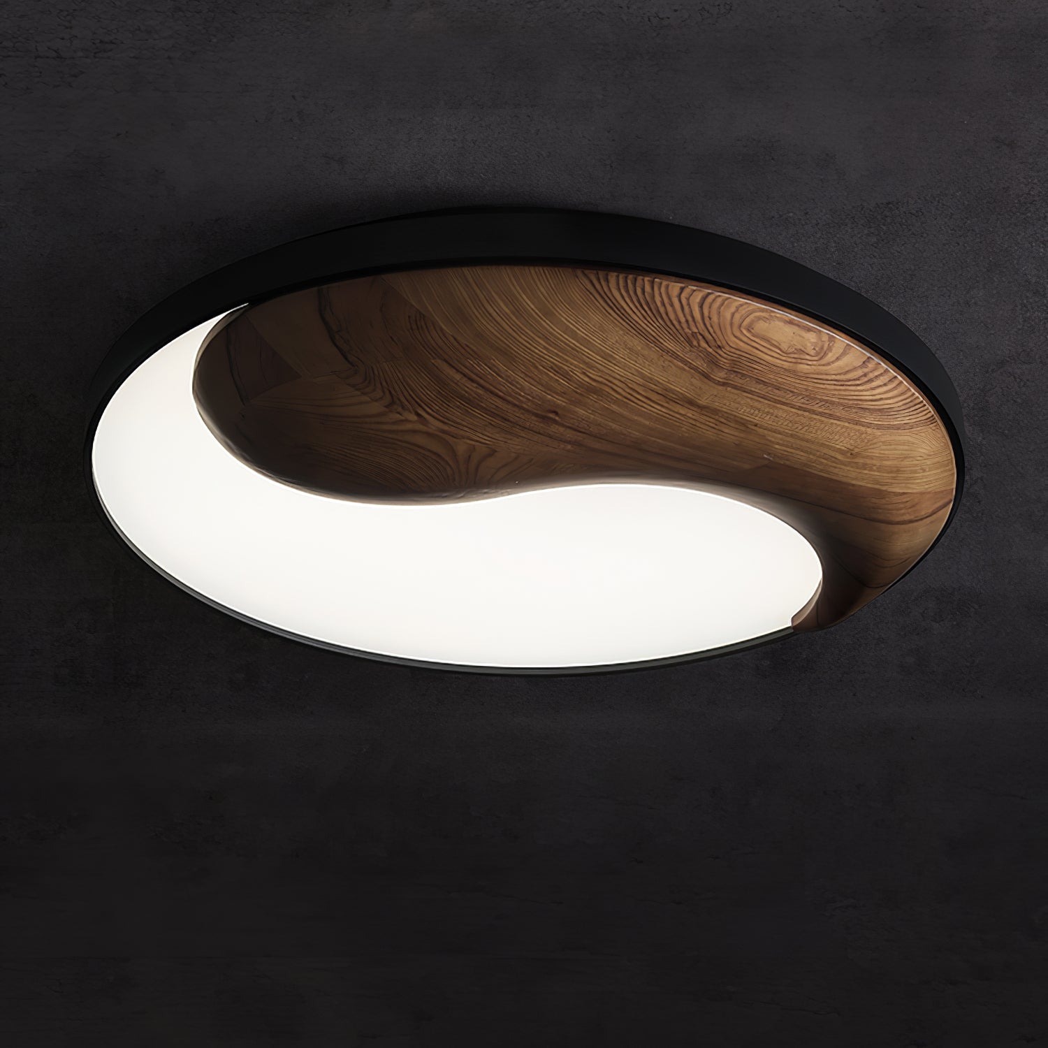 Ivelor Modern Minimalist Balance Wood Ceiling Light