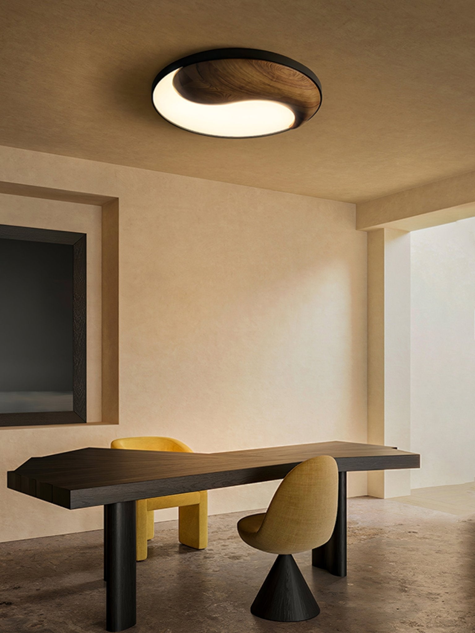 Ivelor Modern Minimalist Balance Wood Ceiling Light