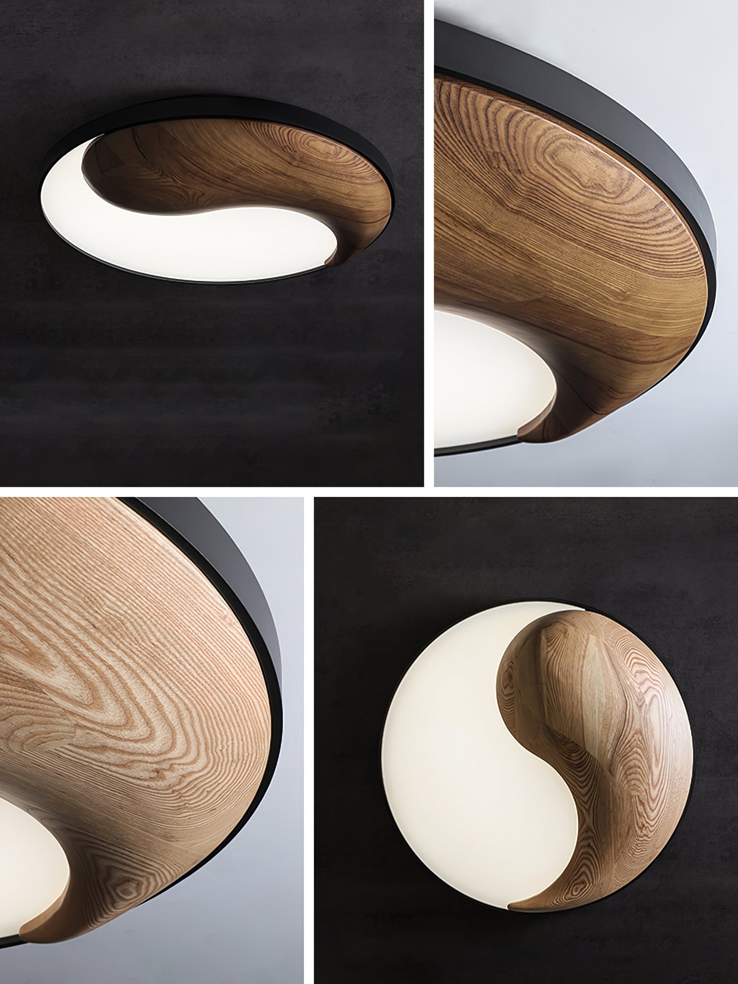 Ivelor Modern Minimalist Balance Wood Ceiling Light