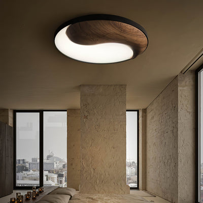 Ivelor Modern Minimalist Balance Wood Ceiling Light