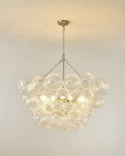 Talia Chandelier Glass Sphere Cascade - Neutral Decor