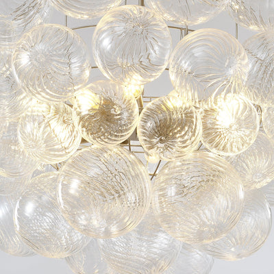 Talia Chandelier Glass Sphere Cascade - Neutral Decor