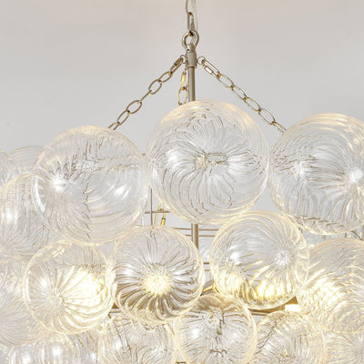Talia Chandelier Glass Sphere Cascade - Neutral Decor