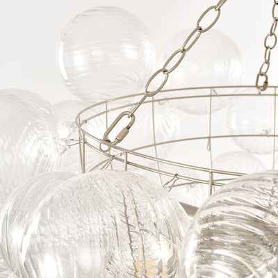 Talia Chandelier Glass Sphere Cascade - Neutral Decor